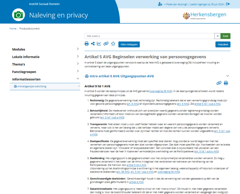 9. Artikelsgewijze toelichting artikel 5 AVG