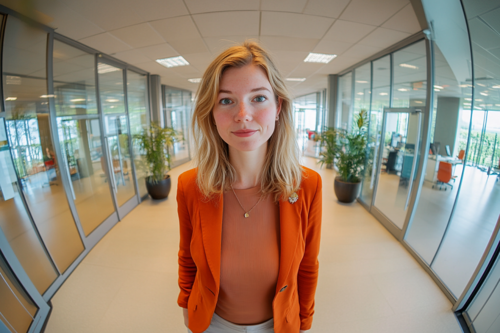 Jonge vrouw op kantoor