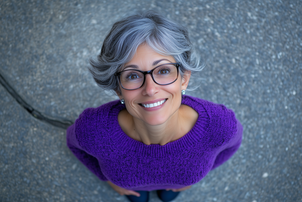 casbos 82820 birds eye view of a smiling civil servant purple s df5357a8 7d91 4726 9591 5808674c92f3