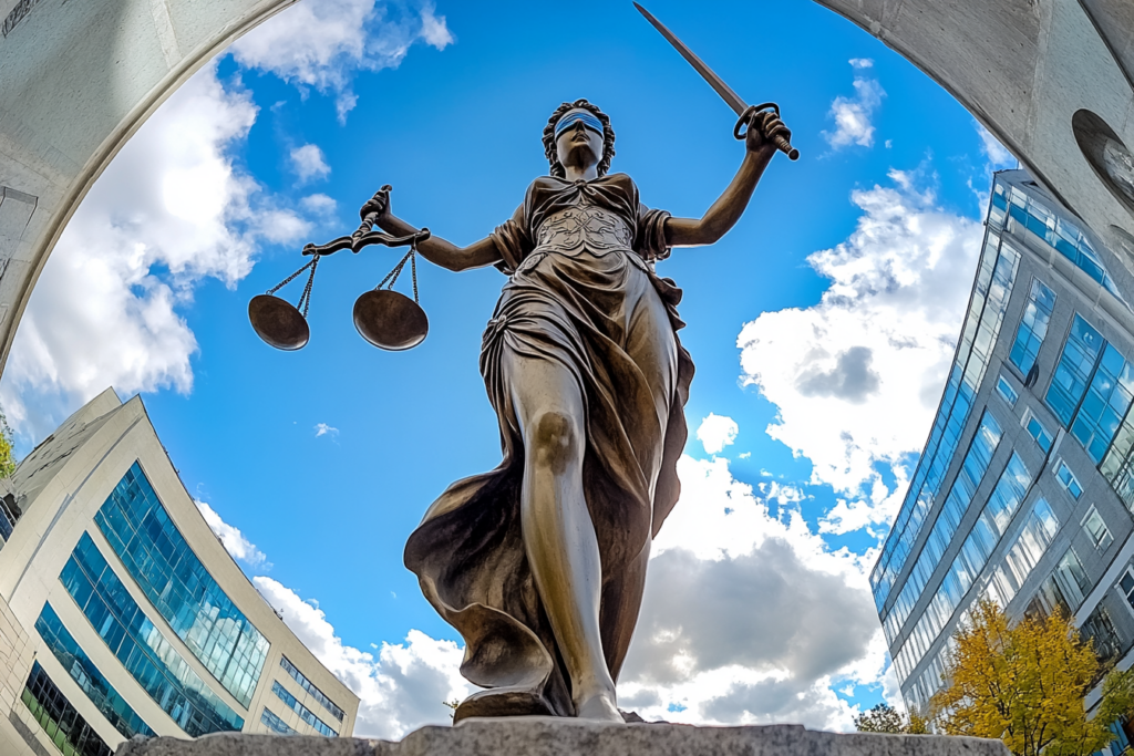 beeld vrouwe justitia