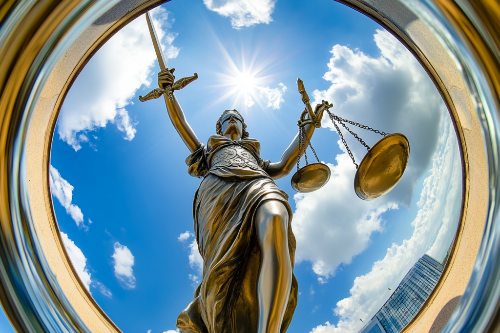 beeld van vrouwe Justitia