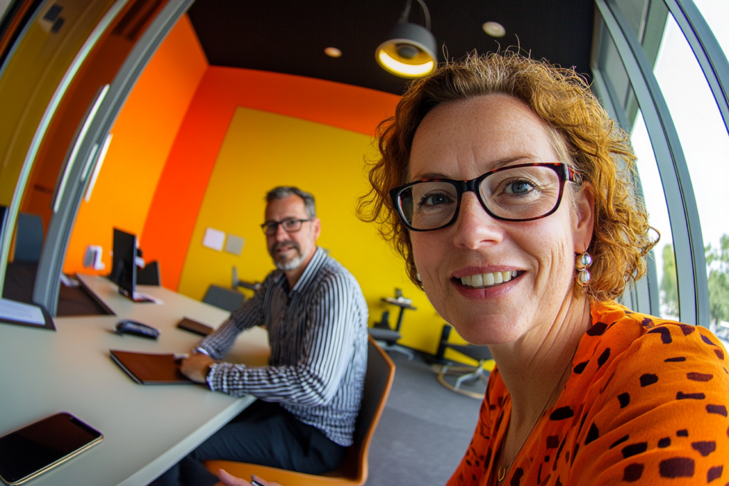 Vrouw en man naast elkaar